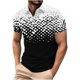 thumbnail image 2 of Ceisia Men's Slim Fit Short Sleeve Collared Tee Splatter Gradient Print Mesh Casual Top Black XXL Gifts, 2 of 5