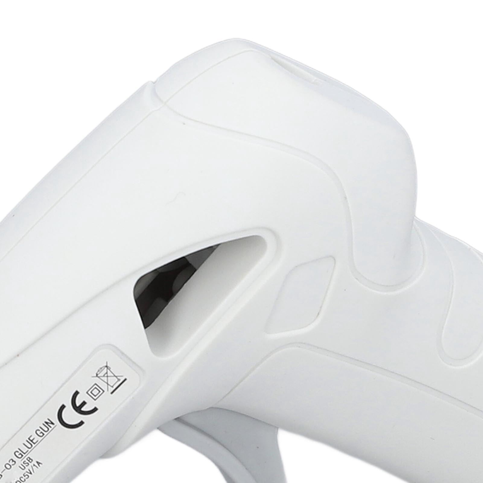 Nieyigj Hot Melt Glue Gun Kit USB Rechargeable Cordless Mini Device With 30 Pcs Adhesive Bars Tool Bag Silicone Pad Anti-Drip Design for Home DIY Crafts Arts Repair - White