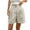 Beige, variant on purcolt Womens Dressy Casual Shorts High Waisted Pleated Bermuda Shorts Wide Leg Business Work Shorts with Pockets