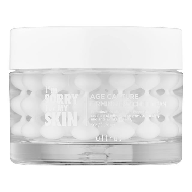 I'M SORRY FOR MY SKIN Age Capture Crema facial hidratante coreana para el cuidado de la piel para cara y cuello con ácido hialurónico antienvejecimiento gel-crema para mujeres (blanco - crema enriquec