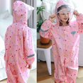 thumbnail image 2 of Cartoon Kids One-piece Raincoat Wind Proof Waterproof Children Rain Suit, 2 of 7