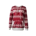 thumbnail image 1 of Qiylii Women Christmas Clothes Set Snowflake Long Sleeve Hooded Tops+Trousers, 1 of 4