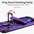thumbnail image 5 of for Samsung Galaxy Z Flip 6 Case Heavy Duty Military Grade Protection,Camera Lens Slide Protection & 360°Rotate Magnetic Car Mount Holder Kickstand Rugged Shockproof Drop Hard Shell,Purple, 5 of 10