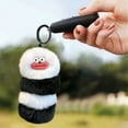 thumbnail image 4 of Tuvgenk Adorable Furry Pom Pom Worm Keychain, Colorful Soft Car Keychain for Women, 4 of 6