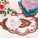 thumbnail image 4 of Uxcell 4Pack 12x17-in Retro Lace Placemat Oval French Crochet Doilies Coaster Verde, 4 of 7