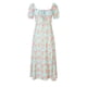 thumbnail image 1 of WILLBEST Vestidos con Curvas para Mujer, Vestidos Casuales de Verano para Mujer, de Manga Corta, con Cuello Cuadrado y Abertura Midi Grande, 1 of 2