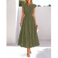 thumbnail image 5 of Merokeety Womens Summer Dresses Lace Eyelet Boho Flowy Maxi Beach Vacation Dress ArmyGreen m, 5 of 6