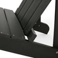 thumbnail image 5 of Noble House Culver Faux Wood Slat-Backed Adirondack Chair in Black (Set of 2), 5 of 7