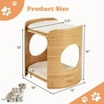 thumbnail image 3 of Costway 2-tier Cat Tower for Indoor Cats with Double Beds Removable & Washable Cushions, 3 of 9