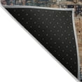 thumbnail image 4 of HomeRoots 606077 8 x 10 ft. Teal Blue, Black & Copper Abstract Washable Indoor & Outdoor Rectangle Area Rug, 4 of 5