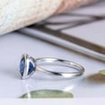 thumbnail image 5 of HeartsAndYou 1.4ct Natural Oval Blue Sapphire Ring Bezel Set Solitaire 14k SOLID White Gold, 5 of 9