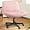 Pink, variant on CQAOE Criss Cross Desk Chair, Armless Wide Seat Fabric Vanity Chair, Rocking Mid Back Ergonomic Task Chair for Home Office Bedroom Small Spaces, No Wheels（Beige）