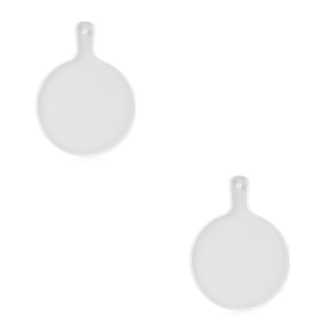 pitrice Kitchen Dining Room Tray Resin Non-stick Silicone Molds Serving Board Clay Casting Mould Crafting Handmade Accessory Large Round 2Set
