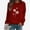 Wine Red, variant on Up To 50% Off Sweatshirt for Women Women's Dandelion Print Casual Fashion Sweatshirt Top