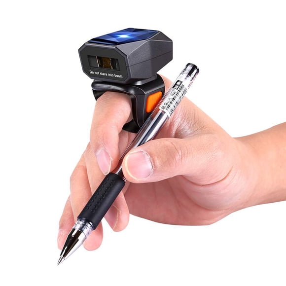 Escáner de código de barras con anillo portátil Eyoyo 1D, Bluetooth, batería de 10 h