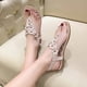 thumbnail image 5 of Amzcrzy Zapatos de mujer,Zapatos de mujer,Zapatillas de mujer, Sandalias de verano para mujer, sandalias de punta abierta, sandalias casuales para mujer, chanclas Sandalias Mujer Zapatillas De Casa, 5 of 7