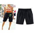 thumbnail image 2 of Women Elastic Waist Bermuda Shorts Plus Size Short Trouser Pocket Cropped Sport, 2 of 2