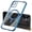 Blue, variant on Designed for Apple iPhone 16 (6.1") Magnetic Hybrid Clear with Plating Chrome Frame & Camera Protection Compatible with Magsafe Phone Case Cover - Purple