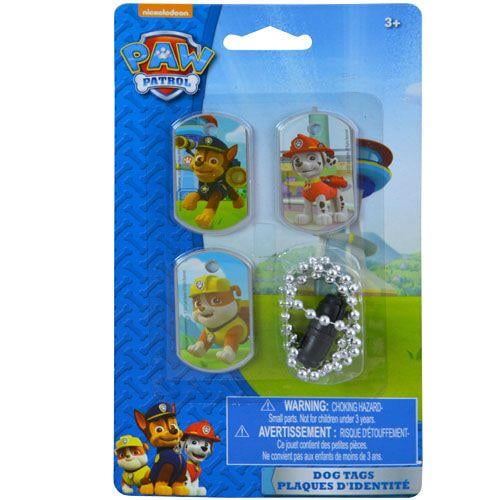 Paw Patrol 3pk Dog Tags