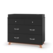 Child Craft Soho 42 Interlocking 3-Drawer Dresser for Nursery or Bedroom, Tip-Resistant, Ebony