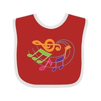 Inktastic Music Notes Musical Boys or Girls Baby Bib