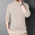 thumbnail image 2 of Men's Mock Neck Pullover Sweater Long Sleeve Slim Fit Solid Color Knit Top, 2 of 5
