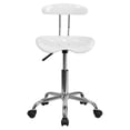 thumbnail image 3 of Scranton & Co Polymer Plastic Computer Task Office Chair in White and Chrome, 3 of 6