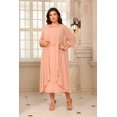 thumbnail image 3 of Vestido Raseal Mother of the Bride de 2 piezas con chaqueta hasta el té, 3 of 6