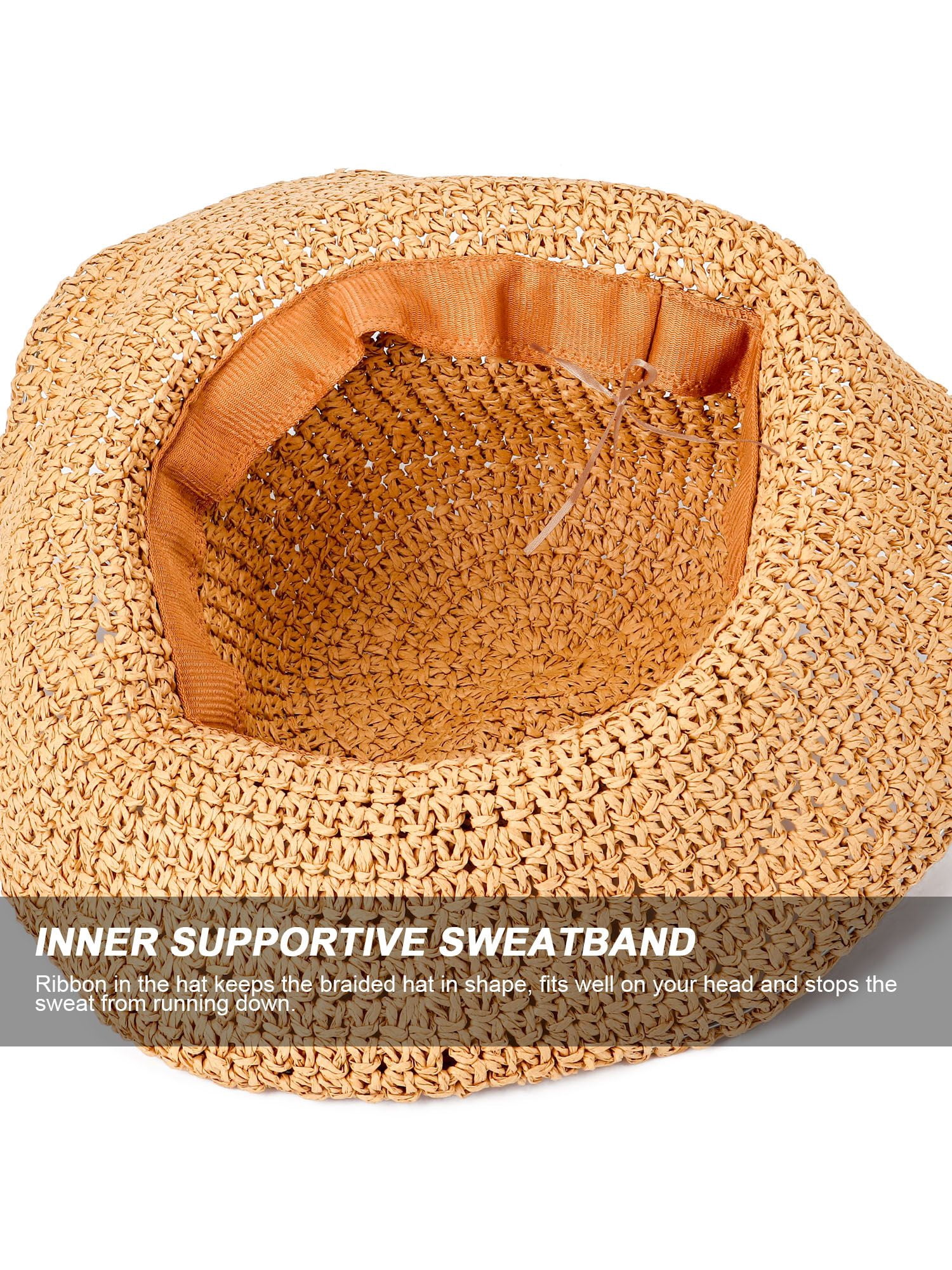 1875 2 PCS Double Side Wear Sun Hats for Big Heads,2 Pack Foldable 2-in-1 Sun Hat: Wide Brim, UPF 50+, Foldable Beach Hat  main image 3