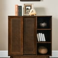 thumbnail image 7 of Spacious Cabinet For Bedroom - Dark Wood, Adjustable Shelf & Solid Wood Feet Modern Sideboard Bathroom Shelves In, 7 of 7
