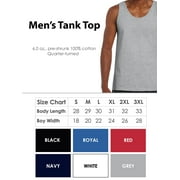 Gildan Men's Tank Top Mens Muscle Shirts Comfy Mens Tanks Cotton Sleeveless Sport Shirts for Him Blank All Color Navy Tees Navy Undershirt Navy Tank Top for Men