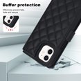 thumbnail image 4 of Allytechgroup Wallet Case for iPhone 11 with Credit Card Slot, RFID Blocking PU Leather Case with Lanyard & Shoulder Strap & Kickstand Shockproof Bumper for Women Men, Black, 4 of 8