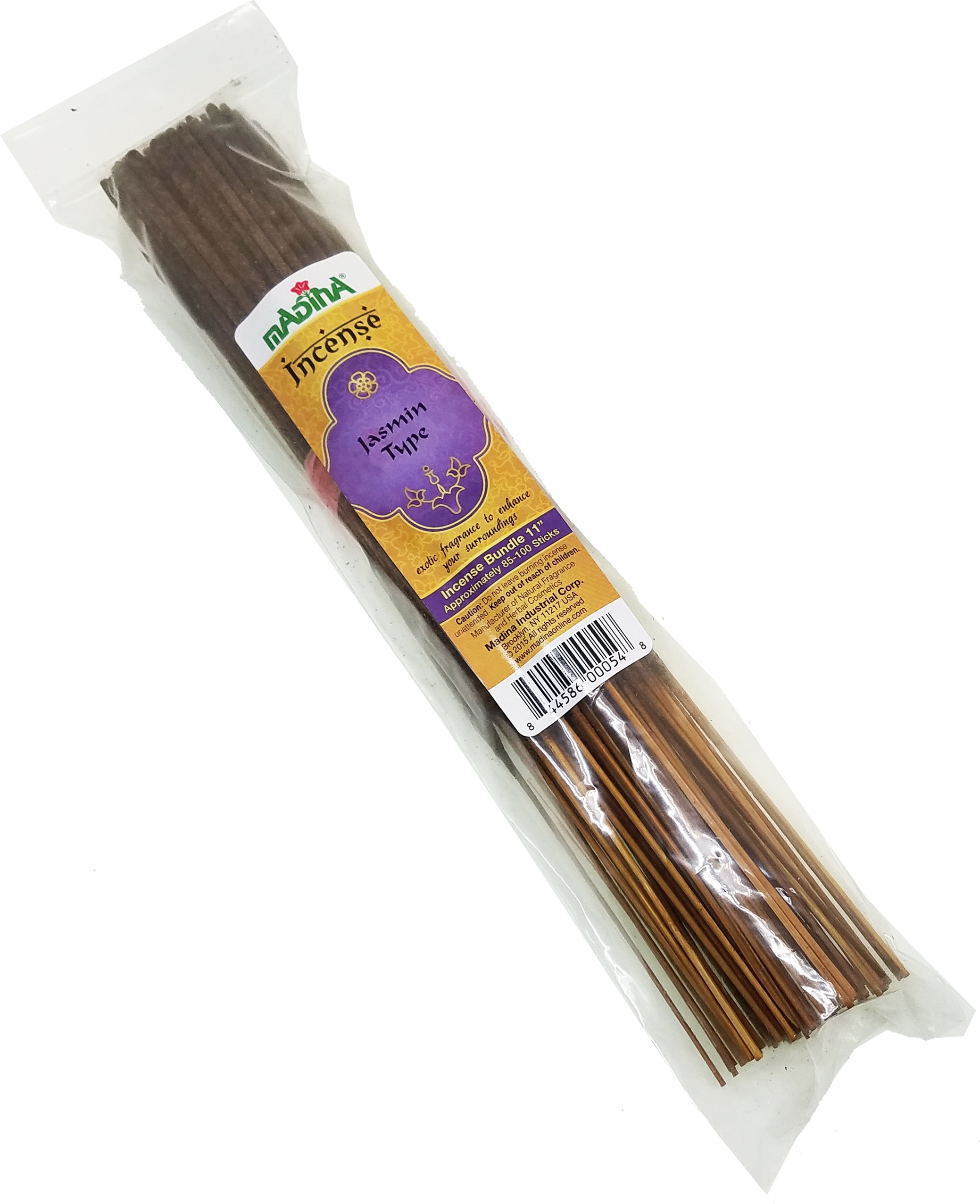 Madina Jasmine Incense Bundle [100 Sticks Per Pack Brown 11