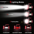 thumbnail image 2 of Rechargeable High-Power Handheld Spotlight, 8000 Lumens Ultra-Bright Waterproof Handheld Searchlight, 6600 Mah High-Efficiency Energy-Saving Led Flashlight, Usb Output 6 Lighting Modes.… Red -, 2 of 7