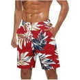 thumbnail image 2 of Horkkom Mens Swim Trunks Bathing Board Shorts Summer Vacation Beach Shorts Drawstring Hawaiian Shorts with Pockets Casual Swimwear Surfing, 2 of 5