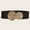 Coffee, variant on Vintage Waistband for Womens, Metallic Decoration Solid Color Elasticity Ladies Elegant Cummerbund Belt Black Free Size