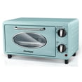 thumbnail image 1 of Elite Gourmet by Maximatic Americana Collection ETO147M Diner 50’s Retro Countertop Toaster oven, Bake, Toast, Fits 8” Pizza, Temperature Control & Adjustable 60-Minute Timer 1000W, 2 Slice, Mint, 1 of 5