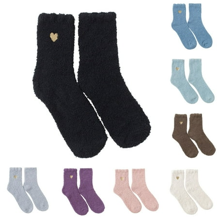 

8-Pack Women Casual Socks Heart Cute Printed Cotton Pattern Lady Socks Comfortable Soft Warm Winter Socks