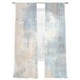 thumbnail image 7 of Blue Beige Sheer Curtains 108 Inch Length 2 Panels Set, Modern Watercolor Abstract Art Voile Window Treatment Semi Sheer Long Curtains Drapes for Bedroom/Living Room/Kitchen 52"x108"x2, 7 of 7