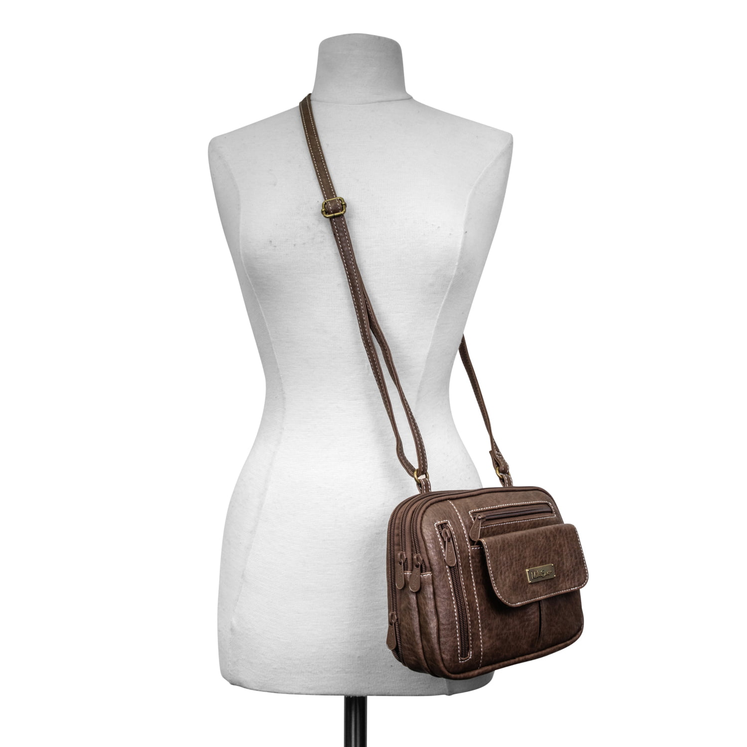 MultiSac Women's Handbag Black Zippy Crossbody Bag One-Size