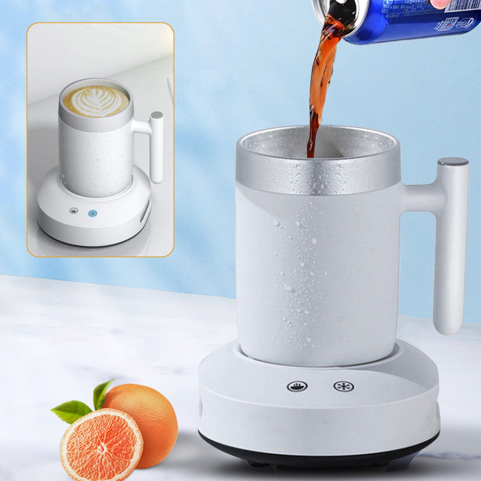 Airpow 2-in-1 Portable Car Cup Warmer Cooler Smart Cup Mug Holder Freezing  Heater Cups for Whiskey Cocktail Beer Coffee Tea 