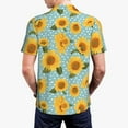 thumbnail image 6 of Salouo White Polka Dot Sunflower for Men's Short Sleeve Polo Shirts,Polo Shirts for Men Performance Short Sleeve Golf Shirt Athletic Casual Collared T-Shirt-3X-Large, 6 of 8