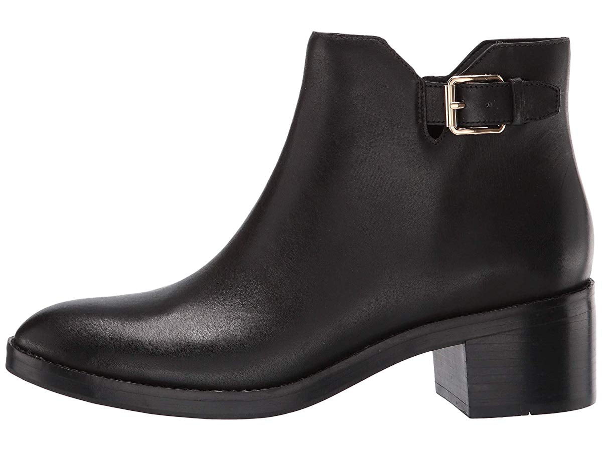 Cole Haan Harrington Grand Buckle Bootie Black Leather Black Stack Walmart