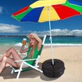 thumbnail image 5 of Tomtenisse, bolsa de arena para patio redondo con base de pesas, bolsa de arena estable a prueba de viento con gran apertura, bolsa de peso base portátil con asas para playa al aire libre Feliz Sencillez, 5 of 5