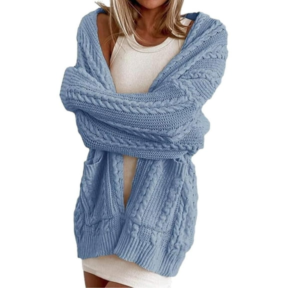 Niaviben Crochet Cardigan Long Cardigans for Women Cardigan with Pockets Plus Size Cardigan for Women's Cardigan Women's Cardigans Womens Cardigan Blue 3XL