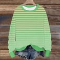 thumbnail image 2 of Samickarr Clearance Women'S Gradient Stripe Print Fashion Casual Round Neck Long Sleeve Pullover Knitted Striped Top, 2 of 5