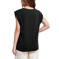 thumbnail image 2 of Fancyglim Women Cap Sleeve Tank Tops Loose Fit Crew Neck Summer Basic Tee Shirts S-2XL, 2 of 7