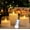 White, variant on XIMEI Clear Glass Flameless Candles with Remote, Battery Operated Flickering LED Pillar Candles, Real Wax Wick, 桅3" x H4"/5"/6", Gold