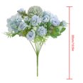thumbnail image 2 of Decoración floral para el hogar Ramo de flores de rosas artificiales Boda Nupcial Tela de seda Ramo de flores falsas, Azul lago Inevent HA6621-04B, 2 of 6