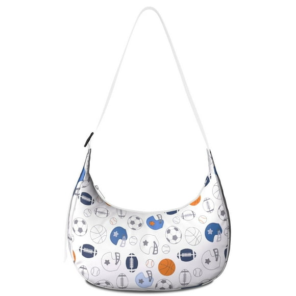 Cadeaux pour Femmes Sac Bandoulière Sangle Ajustable Nylon Léger Sports Baseball Soccer Basketball Soccer Imprimé Femmes Ado Petit Sac à Main pour Femmes Voyage